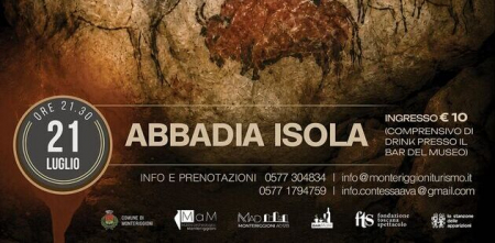 Abbadia Isola, martedì 21 luglio: “I colori del buio. Gli artisti della preistoria”